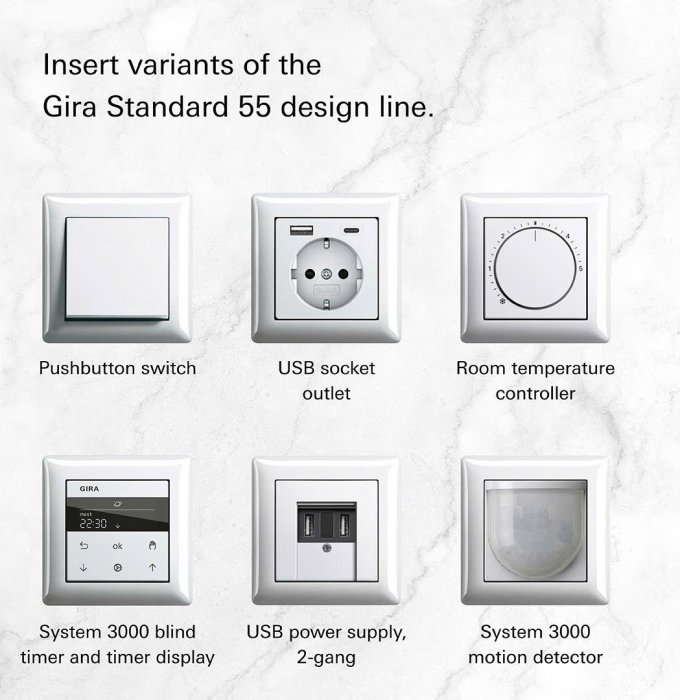 Gira Standard 55 design line
