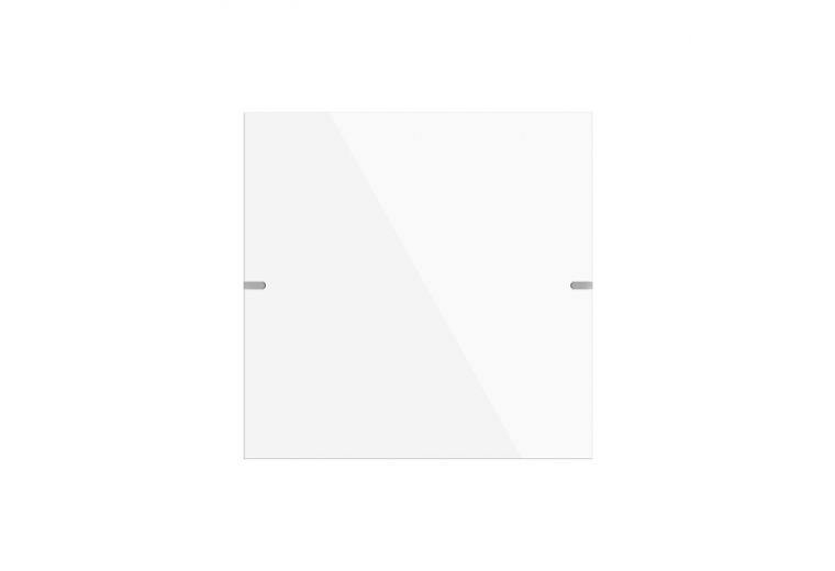 aluminium pure white glossy (lacquered) 1 - gang