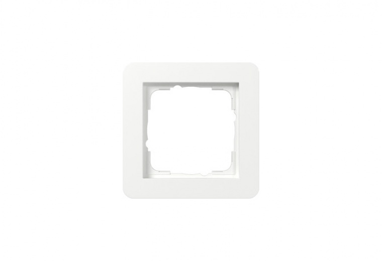 Gira E1 cover frame pure white glossy