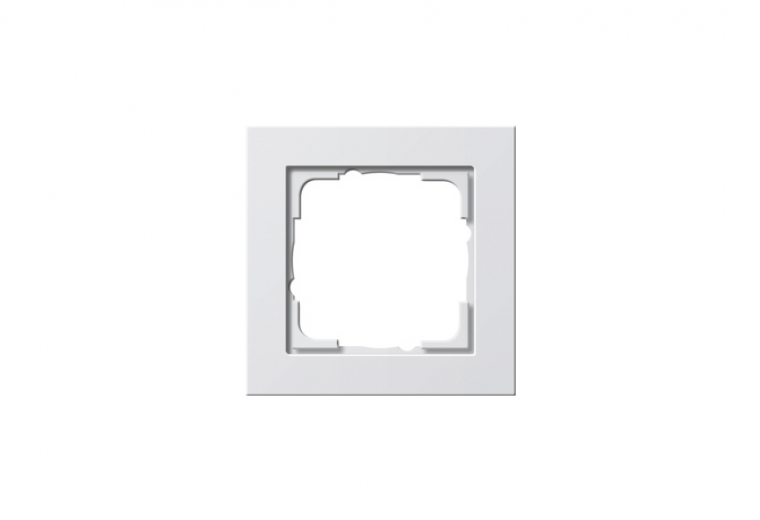 Gira E2 cover frame pure white glossy