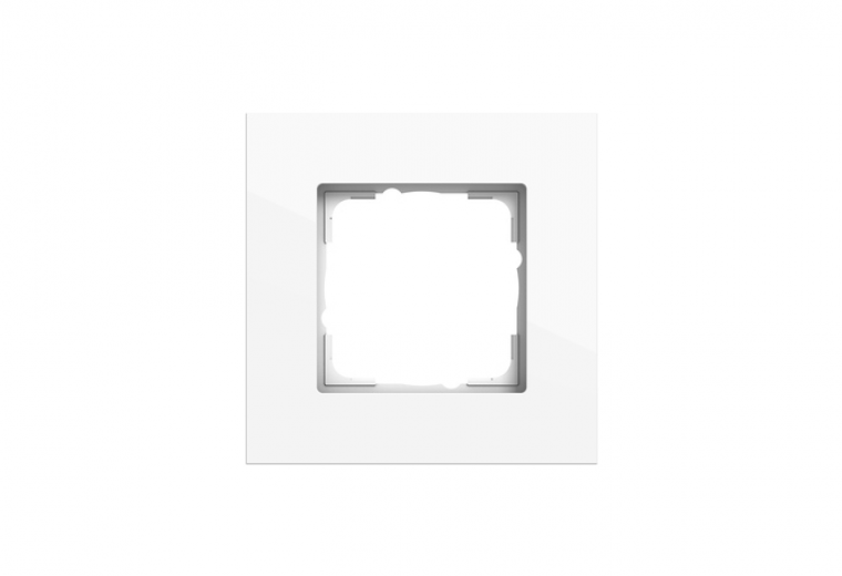 Gira Esprit cover frame aluminium pure white glossy (lacquered)