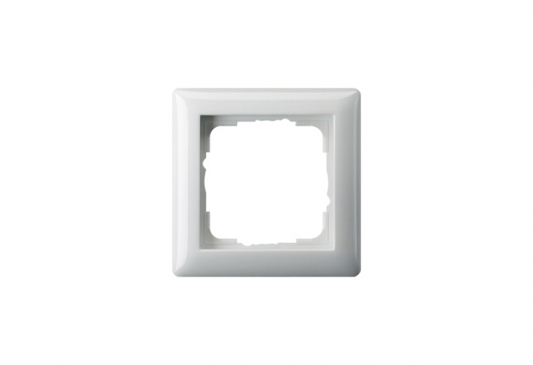 Gira Standard 55 cover frame pure white glossy