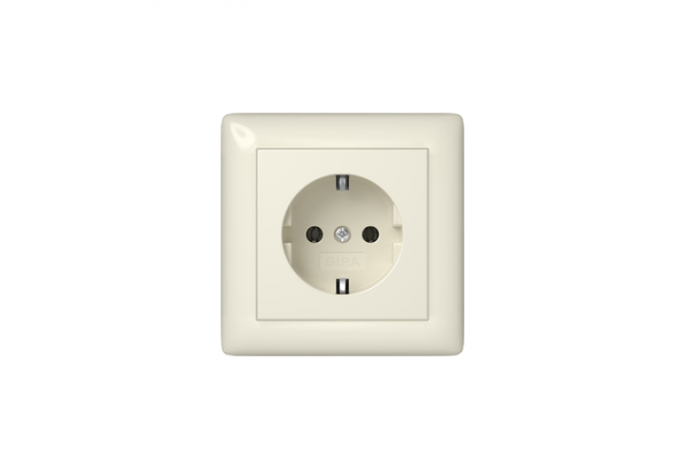 SCHUKO socket outlet 16 A 250 V~with cover unit for individual installation