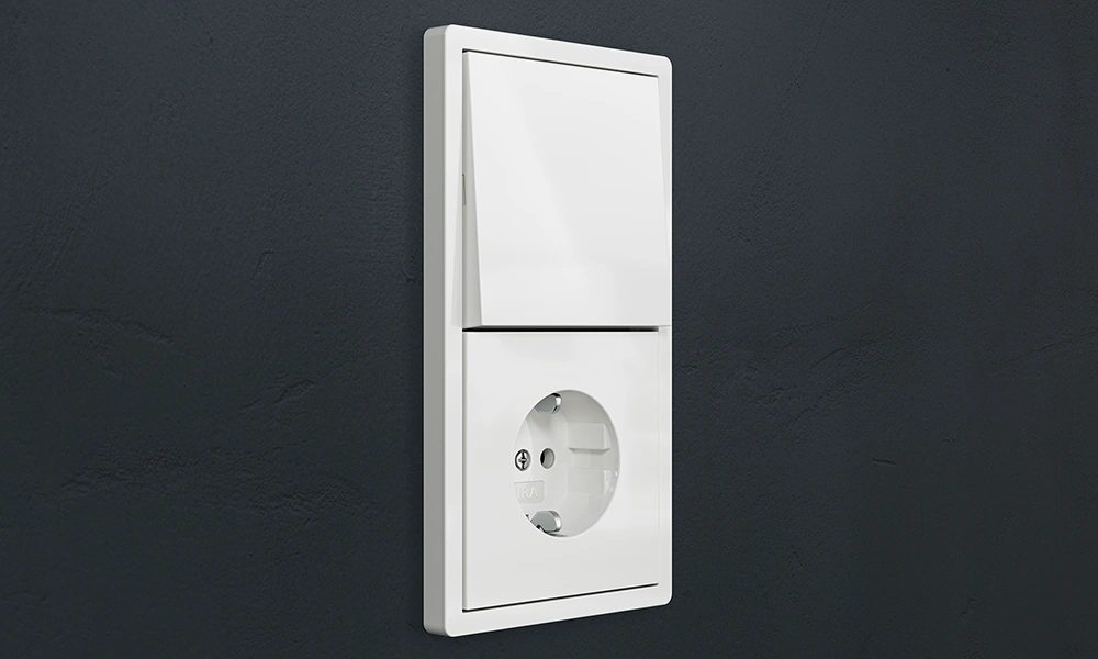 Thẩm mỹ tinh tế của thiết bị điện Gira F100 System 70 trong không gian hiện đại