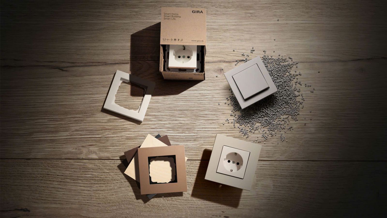 Các loại thiết bị điện Gira phổ biến: công tắc, ổ cắm, cảm biến